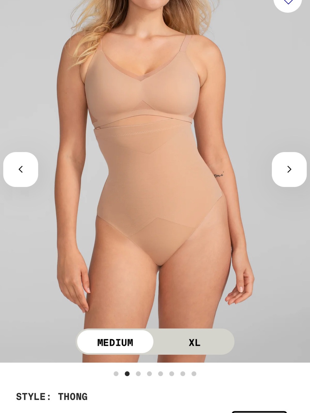 Honey love High-Waist Shaping Thong Bodysuit - Nude